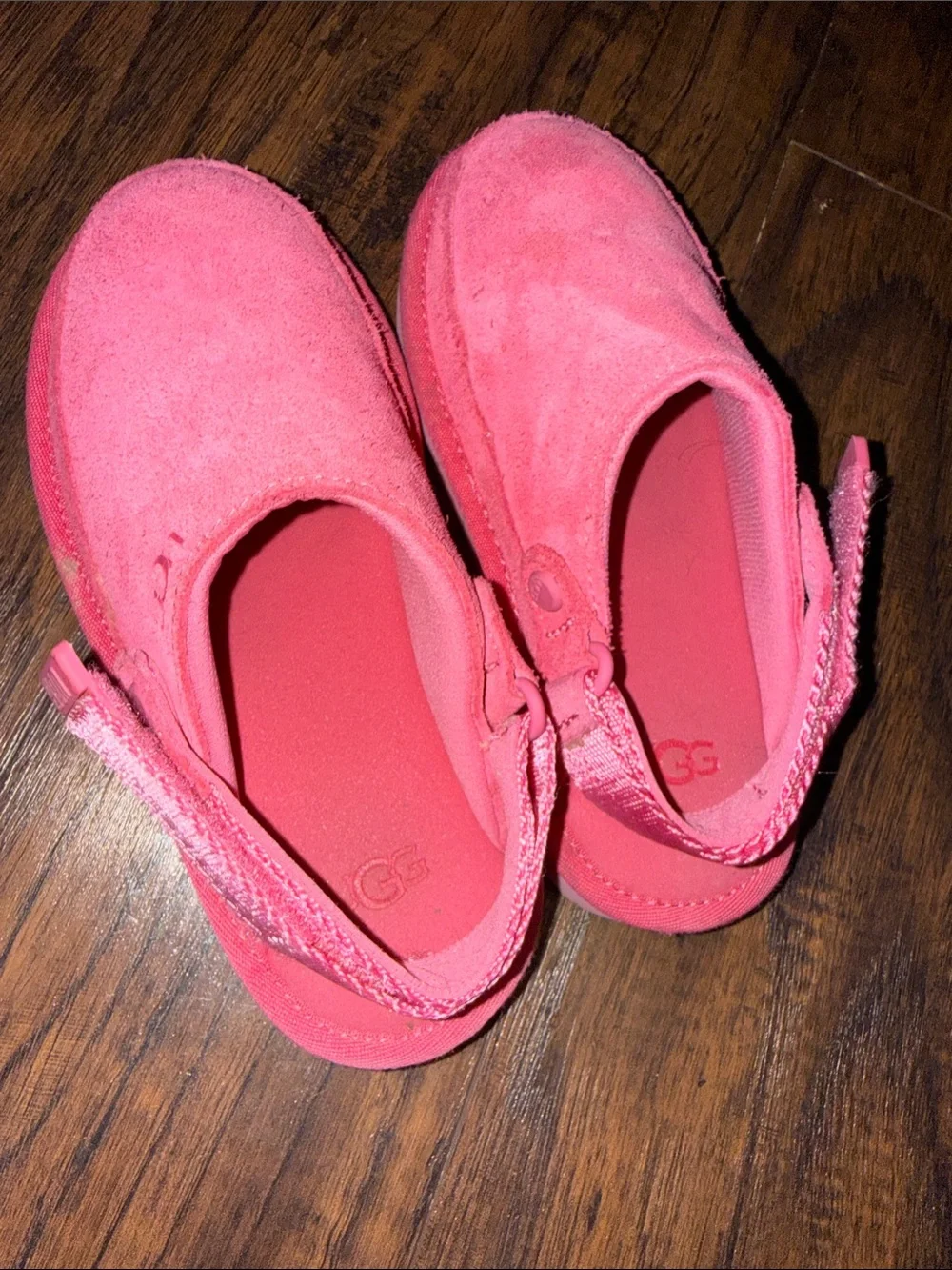 UGG Kids Coral Pink Slip-On Mary Janes